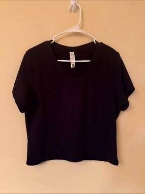 OTOS‎ Classic Black Women's Ribbed Crewneck Tee Size 3X